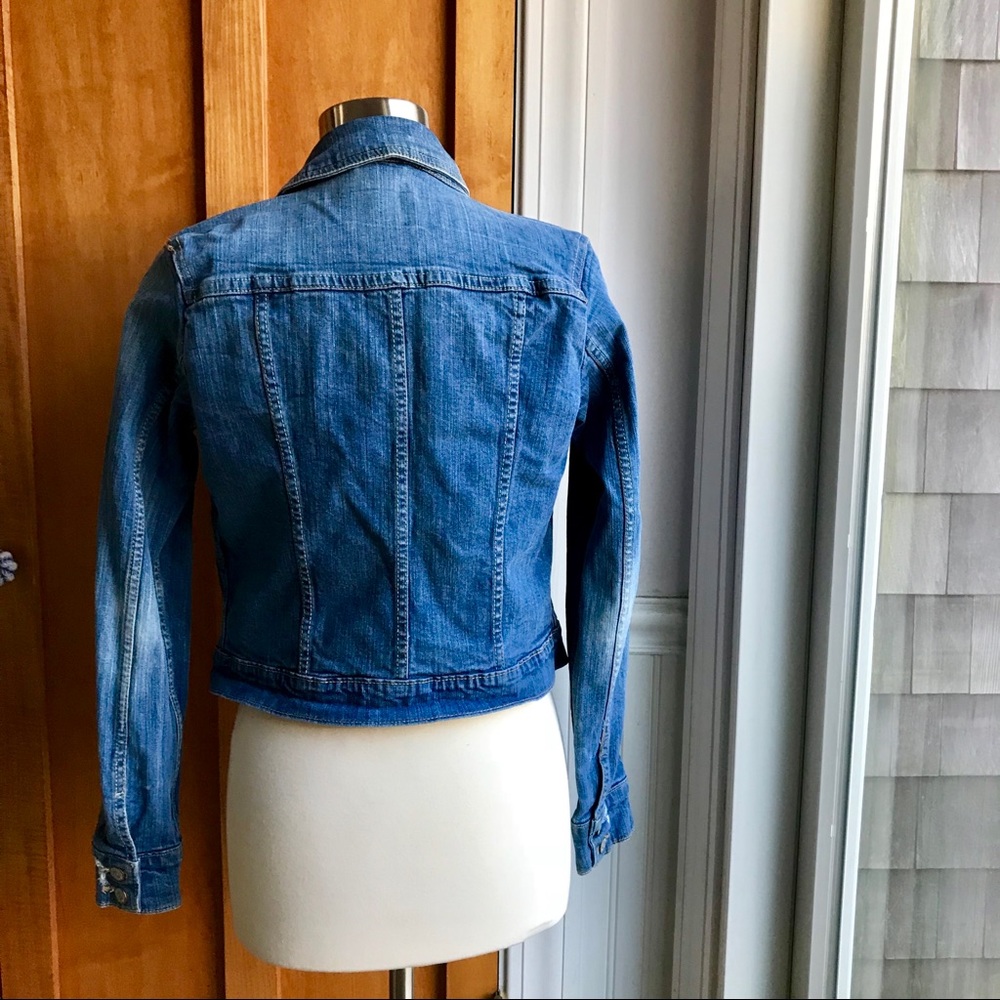 Aeropostale Distressed Cropped Jean Jacket *J10 - Picture 6 of 8